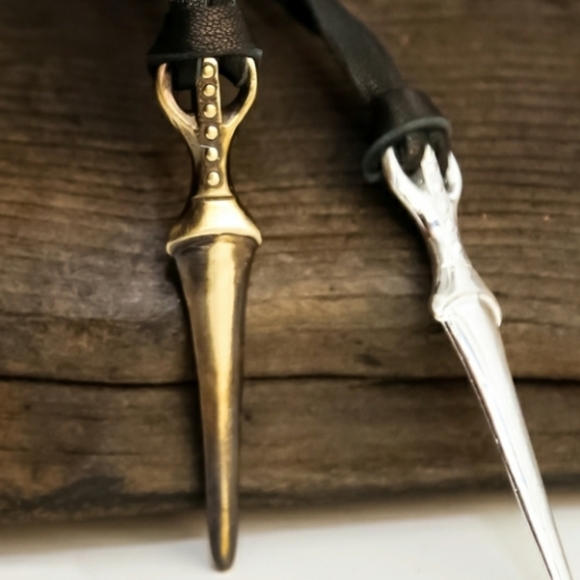 Men's sword brass pendant neclace BISJOUX - Picture 3 of 3